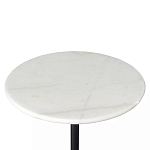 Кофейный столик с белой мраморной столешницей на черном основании Tall Coffee Black and White Table варинант исполнения - 4 | Loft Concept в Красноярске