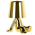 Настольная лампа фигурная золотого цвета с гладким абажуром Высота 17 см Sophia варинант исполнения - 2 | Loft Concept в Красноярске