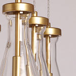 Люстра с 7-ю прозрачными плафонами из стекла в форме капли Lucid Rain  варинант исполнения - 9 | Loft Concept в Красноярске