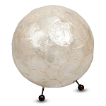 Настольная лампа из перламутра на металлическом каркасе Indonesian Egg варинант исполнения - 3 | Loft Concept в Красноярске