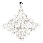 Люстра с тонким металлическим каркасом цвета хром Quasar варинант исполнения - 1 | Loft Concept в Красноярске