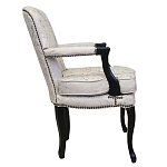 Кресло c растительным орнаментом Aubrey Classical Armchair beige jacquard варинант исполнения - 1 | Loft Concept в Красноярске