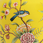 Настольная лампа желтая с изображением птиц Slip Away варинант исполнения - 6 | Loft Concept в Красноярске