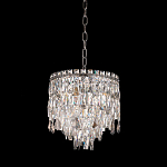 Люстра круглая с хрустальными подвесками на серебряном каркасе Roul Crystal Light варинант исполнения - 8 | Loft Concept в Красноярске