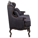 Диван двухместный George Grand Seating black velour варинант исполнения - 2 | Loft Concept в Красноярске