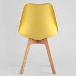 Стул с основой из пластика и мягким сиденьем Arvika Yellow варинант исполнения - 4 | Loft Concept в Красноярске