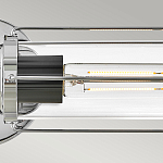 Бра для ванных комнат горизонтальное с 2-мя прозрачным цилиндрическим плафонами на круглом основании Hinkley варинант исполнения - 8 | Loft Concept в Красноярске
