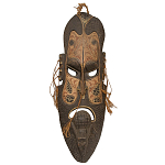Деревянная резная маска ручной работы Papuan Wooden Mask варинант исполнения - 1 | Loft Concept в Красноярске