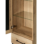 Шкаф-витрина в стиле лофт с чёрной стеклянной дверью Urban Style Space варинант исполнения - 3 | Loft Concept в Красноярске