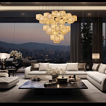 Люстра подвесная с квадратными плафонами из натурального камня Glowing Spheres варинант исполнения - 8 | Loft Concept в Красноярске