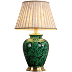 Настольная лампа с абажуром Beige Green Malachite Lampshade варинант исполнения - 1 | Loft Concept в Красноярске