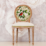 Стул бежевый из натурального бука с изображением птица в саду Blooming Birds варинант исполнения - 3 | Loft Concept в Красноярске