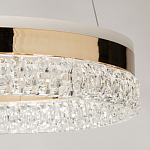 Люстра в виде кольца золотого цвета с прозрачными вставками Radiant Rail варинант исполнения - 9 | Loft Concept в Красноярске