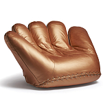 Дизайнерское кожаное кресло в форме руки Poltronova Joe Gold  Armchair варинант исполнения - 2 | Loft Concept в Красноярске