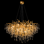 Люстра подвесная с прозрачными стеклянными подвесками в форме капель Диаметр 100 см Droplet Chandelier варинант исполнения - 5 | Loft Concept в Красноярске