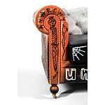 Диван Честерфильд граффити graffiti Orange Sofa натуральная кожа варинант исполнения - 6 | Loft Concept в Красноярске