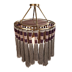 Люстра круглая плетеная с кисточками Walnut Chandelier Tassels Boho Style варинант исполнения - 2 | Loft Concept в Красноярске