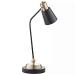 Настольная лампа с наклонным корпусом и подвижным плафоном в сочетании золотистого и чёрного цвета Work Surface Light варинант исполнения - 3 | Loft Concept в Красноярске