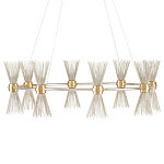 Люстра круглая с фактурными абажурами из тонких металлических палочек Wild Thorns варинант исполнения - 2 | Loft Concept в Красноярске