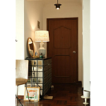 Настольная лампа с принтом на белом тканевом абажуре Roof Garden Lamp варинант исполнения - 8 | Loft Concept в Красноярске