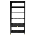 Стеллаж Elsa Dreams Black со стеклянными полками и ящиком варинант исполнения - 7 | Loft Concept в Красноярске