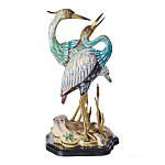 Статуэтка в виде двух птиц из фарфора с бронзовыми элементами Bird of the Garden of Eden варинант исполнения - 2 | Loft Concept в Красноярске