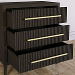 Комод Primo с 3 выдвижными ящиками Темный орех варинант исполнения - 6 | Loft Concept в Красноярске