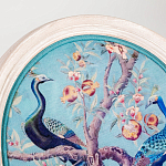 Барный стул из массива бука с изображением птиц и цветов Turquoise Beige Chinoiserie Garden Chair варинант исполнения - 4 | Loft Concept в Красноярске