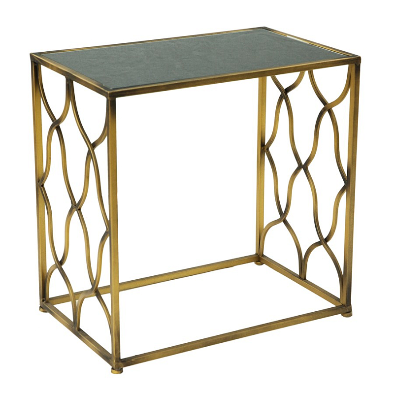 Консоль Golden Broken Rhombuses Золотой Черный в Красноярске | Loft Concept 