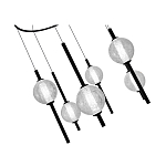 Люстра светодиодная с 6-ю сферическими стеклянными плафонами Splatter варинант исполнения - 4 | Loft Concept в Красноярске