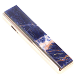 Зажигалка электронная с накладкой из натурального камня Содалит и с USB проводом для зарядки Stone Lighters варинант исполнения - 1 | Loft Concept в Красноярске