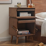 Тумбочка прикроватная деревянная Робот Robot Desk варинант исполнения - 2 | Loft Concept в Красноярске