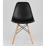 Пластиковый стул на ножках из массива бука Eames Black варинант исполнения - 4 | Loft Concept в Красноярске