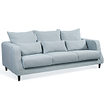 Диван Seldon с мягкими подушками голубое букле варинант исполнения - 1 | Loft Concept в Красноярске