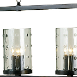 Люстра прямоугольная с 4-мя прозрачными цилиндрическими плафонами  Stamped Cylinders варинант исполнения - 1 | Loft Concept в Красноярске