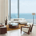 Кресло с обивкой из белого букле Armchair White Boucle варинант исполнения - 5 | Loft Concept в Красноярске