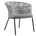 Кресло с декоративным плетением на спинке и подлокотниках Armchair Weaving варинант исполнения - 2 | Loft Concept в Красноярске