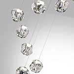 Люстра каскадня с 12-ю прозрачными шарообразными плафонами Bubbles Bocci варинант исполнения - 3 | Loft Concept в Красноярске