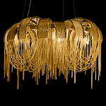 Люстра подвесная круглая с изогнутыми металлическими дугами и ниспадающими цепочками 65 см Atlantis Chain варинант исполнения - 6 | Loft Concept в Красноярске