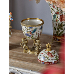 Шкатулка в форме яйца на величественных львах из фарфора с бронзовыми элементами Eden Garden варинант исполнения - 6 | Loft Concept в Красноярске