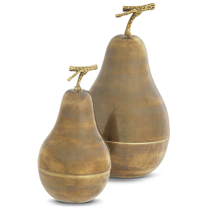 Комплект шкатулок Eichholtz Box Pear Set of 2 brass
