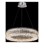 Люстра подвесная круглая из прозрачного хрусталя с корпусом из металла цвета хром Selfsufficient варинант исполнения - 3 | Loft Concept в Красноярске