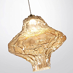 Подвесной светильник с плафоном из фактурного светло-янтарного стекла Light Ensemble варинант исполнения - 9 | Loft Concept в Красноярске