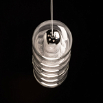 Люстра линейная с 6-ю прозрачными стеклянными плафонами округлой формы HANDLE GRAPE варинант исполнения - 7 | Loft Concept в Красноярске