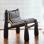 Кресло черно-белое со съемными подушками Celebrity варинант исполнения - 2 | Loft Concept в Красноярске