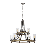 Люстра с цилиндрическим плафонами из толстого волнистого стекла в индустриальном стиле Feiss варинант исполнения - 2 | Loft Concept в Красноярске