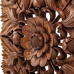 Панно из дерева квадратное Flower Panel With Trees варинант исполнения - 2 | Loft Concept в Красноярске