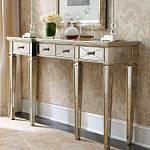 Консоль зеркальная в цвете шампань с 3-мя ящиками Hyaloid варинант исполнения - 1 | Loft Concept в Красноярске