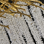 Люстра многоярусная с каркасом из металла и прозрачными подвесками FAIRYTREE Light варинант исполнения - 1 | Loft Concept в Красноярске