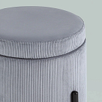 Серо-голубой пуф на черных ножках SANJAY варинант исполнения - 4 | Loft Concept в Красноярске